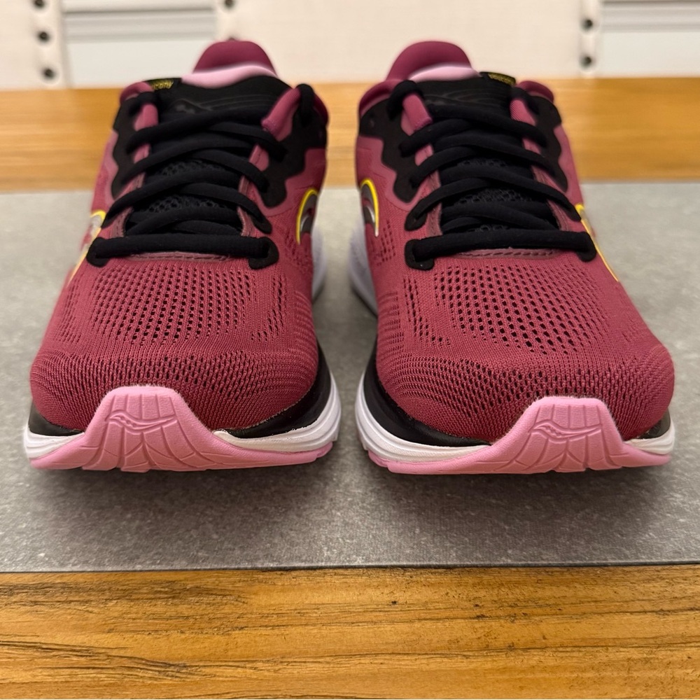Saucony Ride 14 Running Shoe Burgundy Quartz /Vizigold Women’s Size 6.5 - Picture 3 of 11